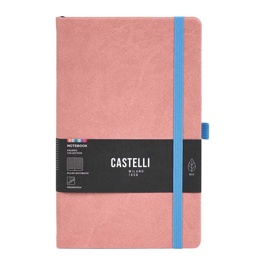 Castelli Kaleido Mid Ruled Old Rose Notebook